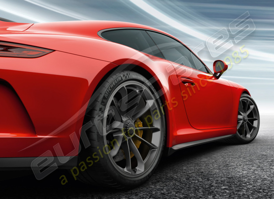 nouveau porsche 20-inch gt3 ensemble de roues - en platine (satiné brillant). numéro de pièce 99104460311 (1)