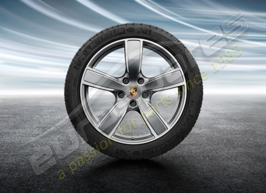 nouvel ensemble de roues et pneus d'hiver cayenne sport classic porsche 20 pouces. numéro de pièce 9y0044630d (1)