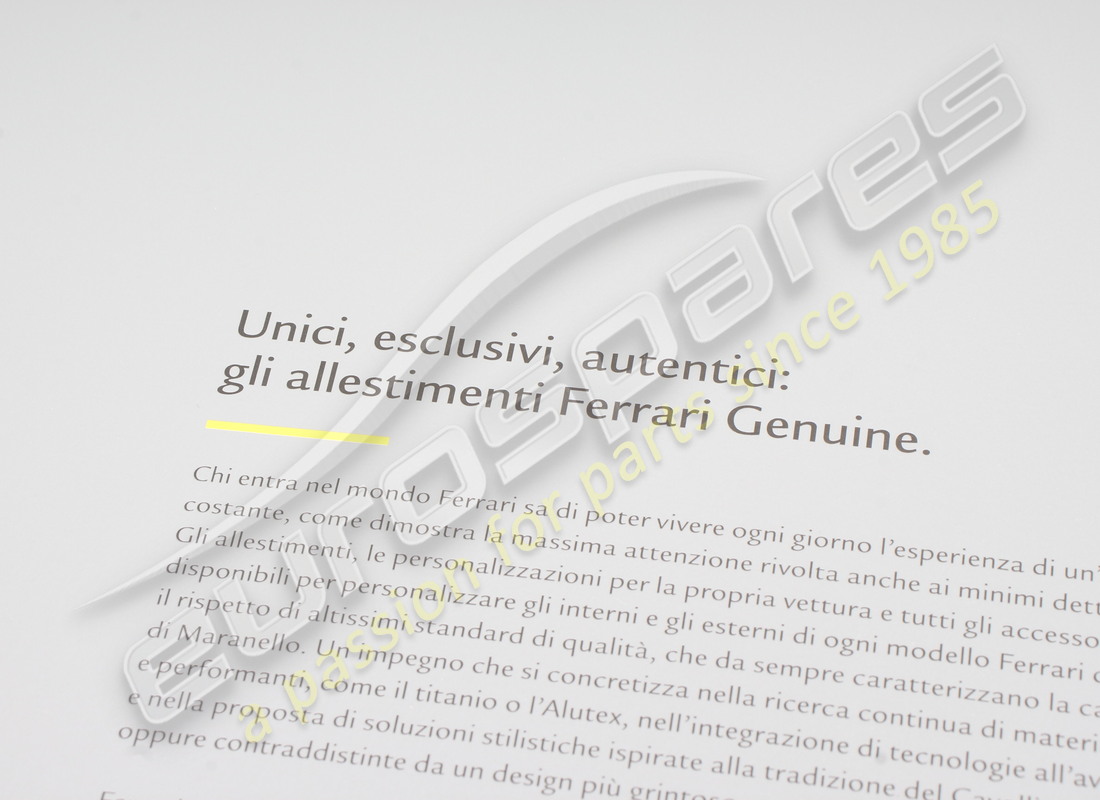 new ferrari brochure fg in range car mod. part number 70004073 (2)