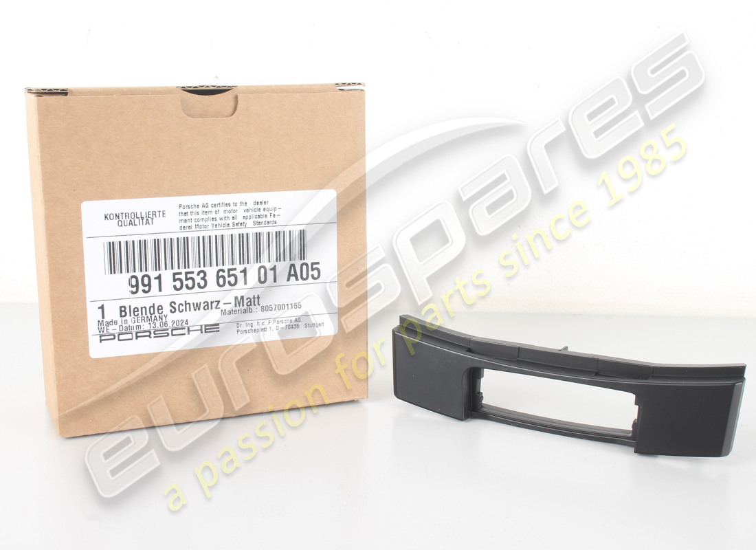 nouvelle garniture porsche avec inscription (pr:487) noir mat. numéro de pièce 99155365101a05 (1)