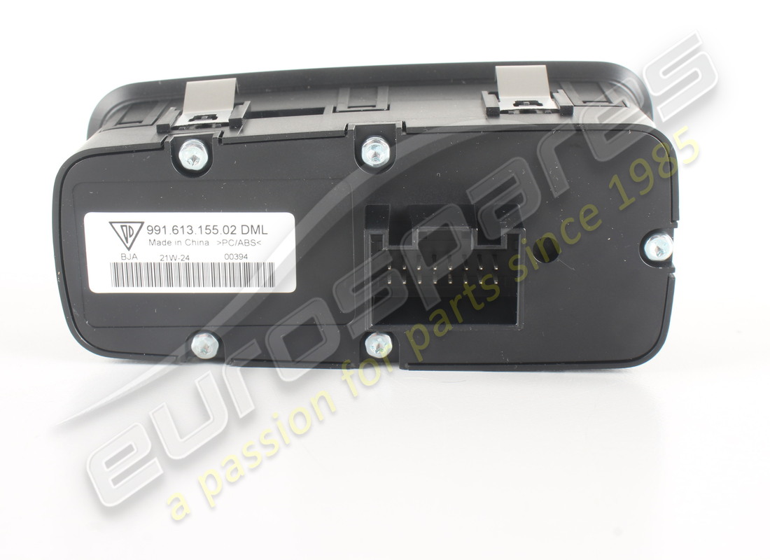 new porsche switch for electric windows - rear view mirror - (drivers side) (pr:258,259, 260,261) matt black/hi-gloss chrome. part number 99161315502dml (4)