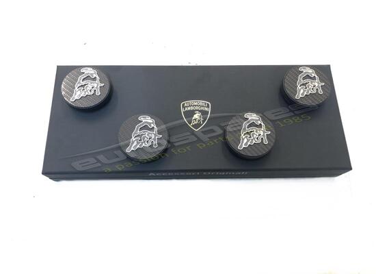 nouveau lamborghini kit d'insignes de jante en fibre de carbone + diamants numéro de pièce 400998250a