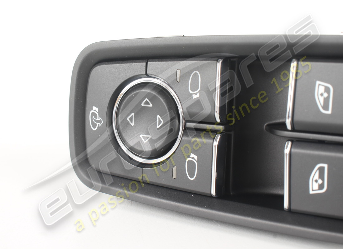 new porsche switch for electric windows - rear view mirror - (drivers side) (pr:258,259, 260,261) matt black/hi-gloss chrome. part number 99161315502dml (3)