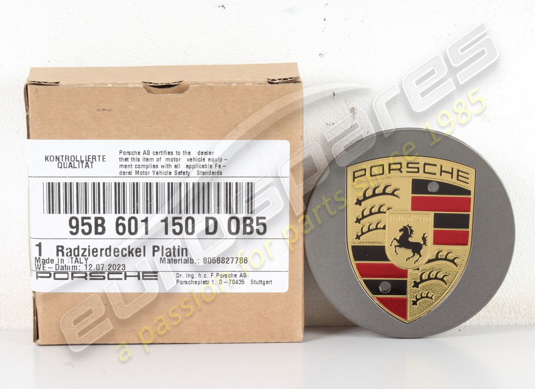 nouveau porsche enjoliveur de roue concave - multicolore (pr : 1np) platine satiné-mat. référence 95b601150dob5 (3)