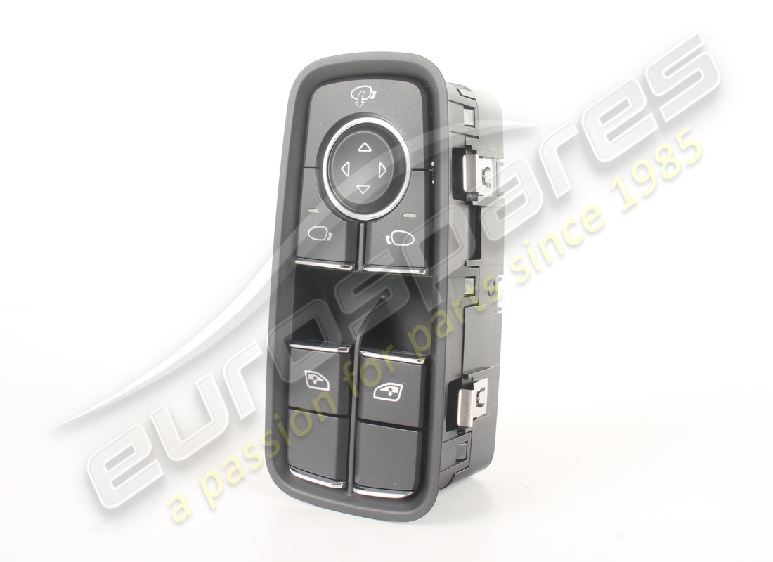 new porsche switch for electric windows - rear view mirror - (drivers side) (pr:258,259, 260,261) matt black/hi-gloss chrome. part number 99161315502dml (1)