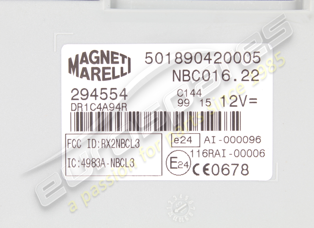 nœud d'ordinateur corporel ferrari d'occasion. numéro de pièce 294554 (5)